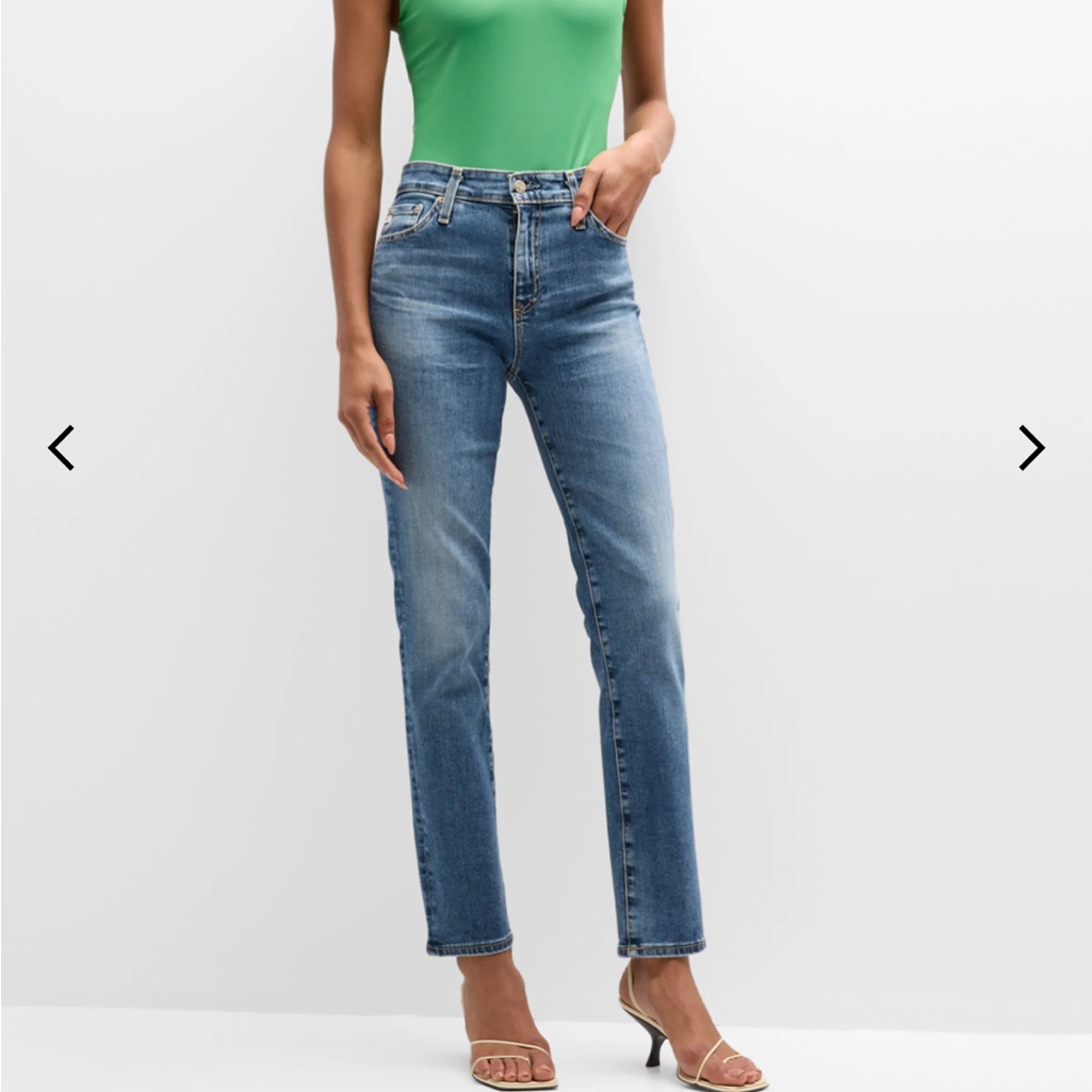Ag Adriano Goldschmied Mari Blue Straight Leg Jeans
